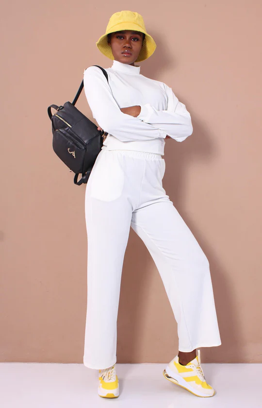 Ladies Wide Leg Tracksuit Set